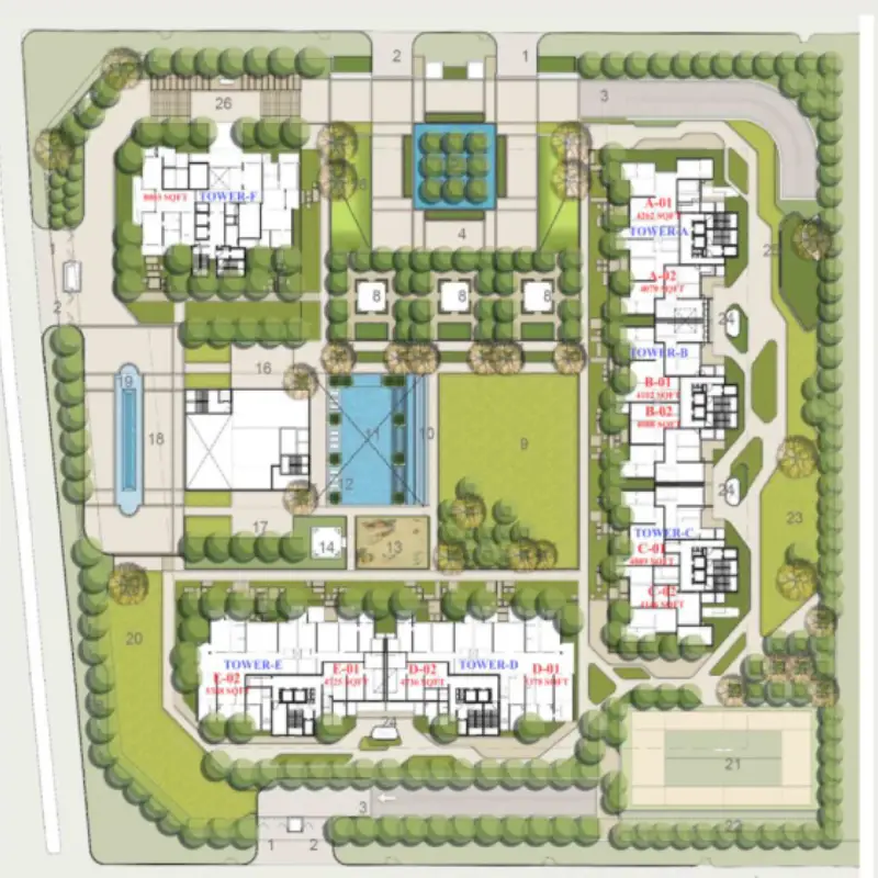 The Tiara Site Plan